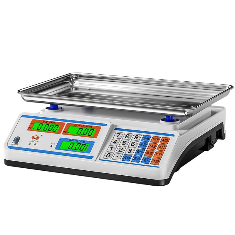Commercial Pricing Scale High-Precision Counting Weighing Scale for Vegetable and Fruit Markets Waterproof Kilogram Scale Dual Display Suitable for Street Stalls