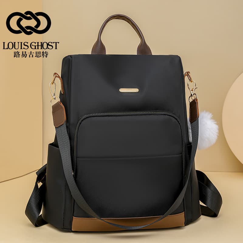Foreign Trade Wholesale Backpack for Women New Color Block Large Capacity Oxford Fabric Outdoor Fashion Casual Anti-Theft Backpack