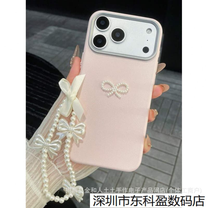 Bow tie Apple 17 mobile phone case iphone15 silicone 16 suitable for 14promax all-inclusive 123xsm protective cover