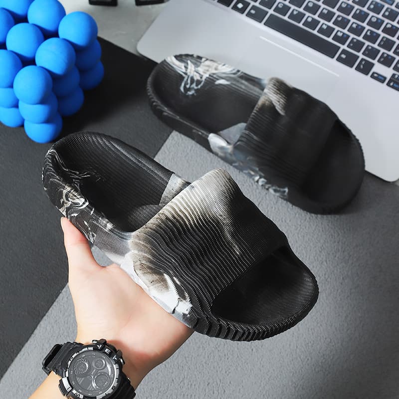 Cloud-Like Feel Slippers for Men Summer New Home Anti-Slip Bathroom Couples Thick Sole Casual House Slippers for Men and Women