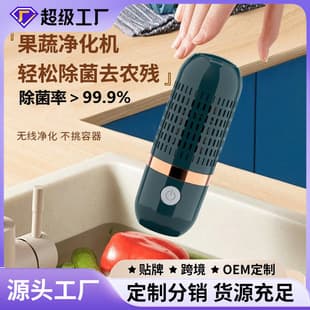Fruit and Vegetable Cleaning Purifier, Portable Household Food Sterilization and Disinfection Washer, Wireless Capsule Pesticide Remover