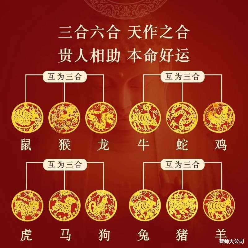 2025 Zodiac Year Tai Sui Amulet for Snake, Tiger, Pig, Monkey, Dragon - Sanhe Liuhe Peace Talisman Metal Phone Sticker