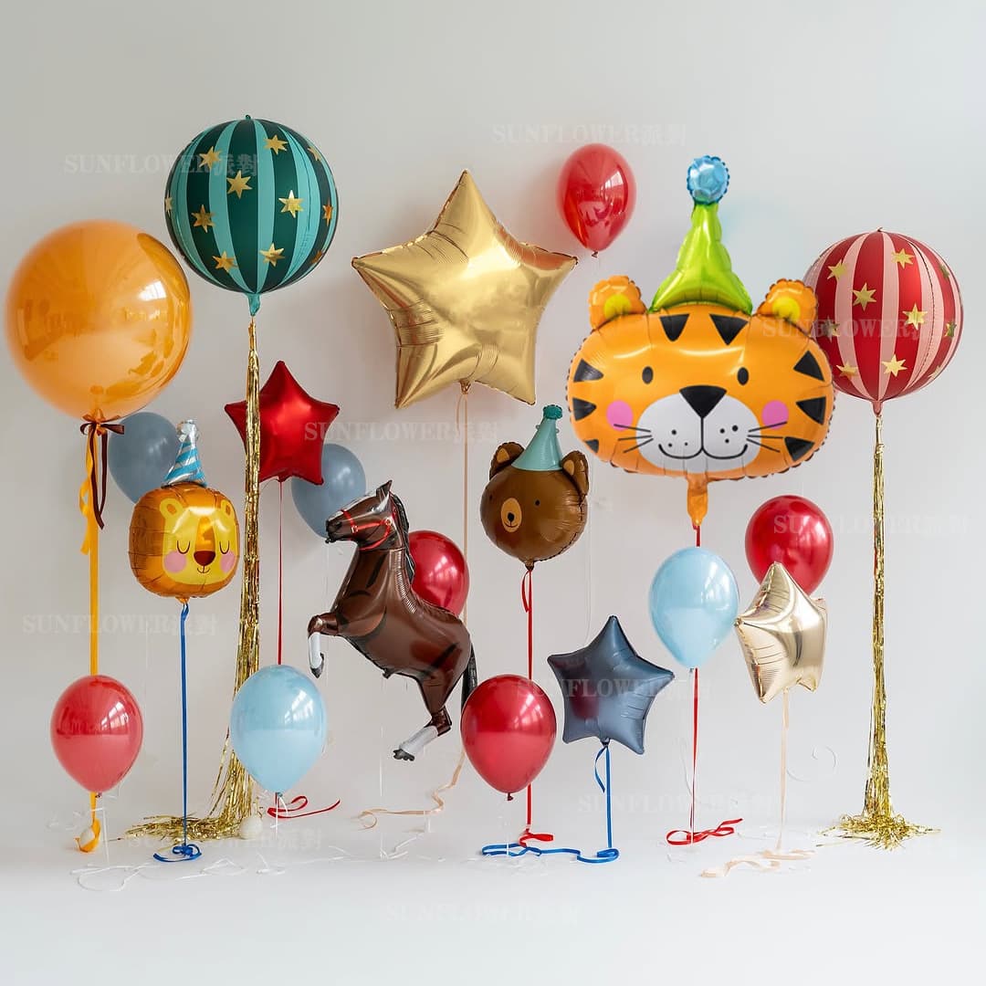 Cute Creative Circus Theme Party Floating Balloon Atmosphere Scene Decoration Photo Prop