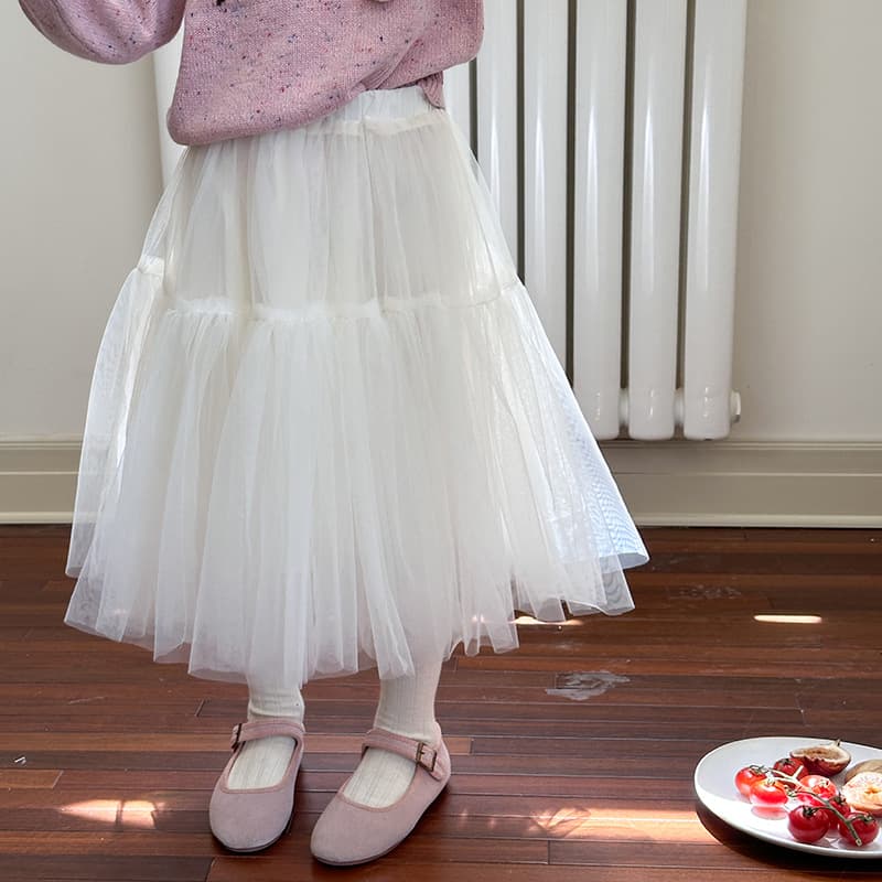 Aimobaby children's elegant versatile mesh half skirt for small, medium, and large girls, baby fairy puff mesh skirt