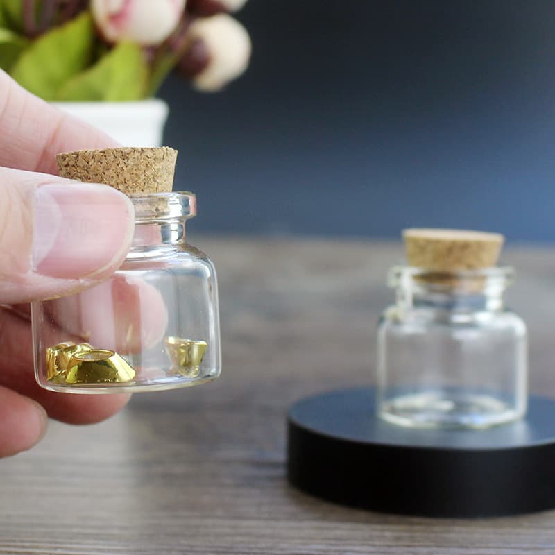 Gold Bean Jar Monthly Savings Gold Beads Glass Jar Small Can for Gold Nuggets Bottle for Gold Bars