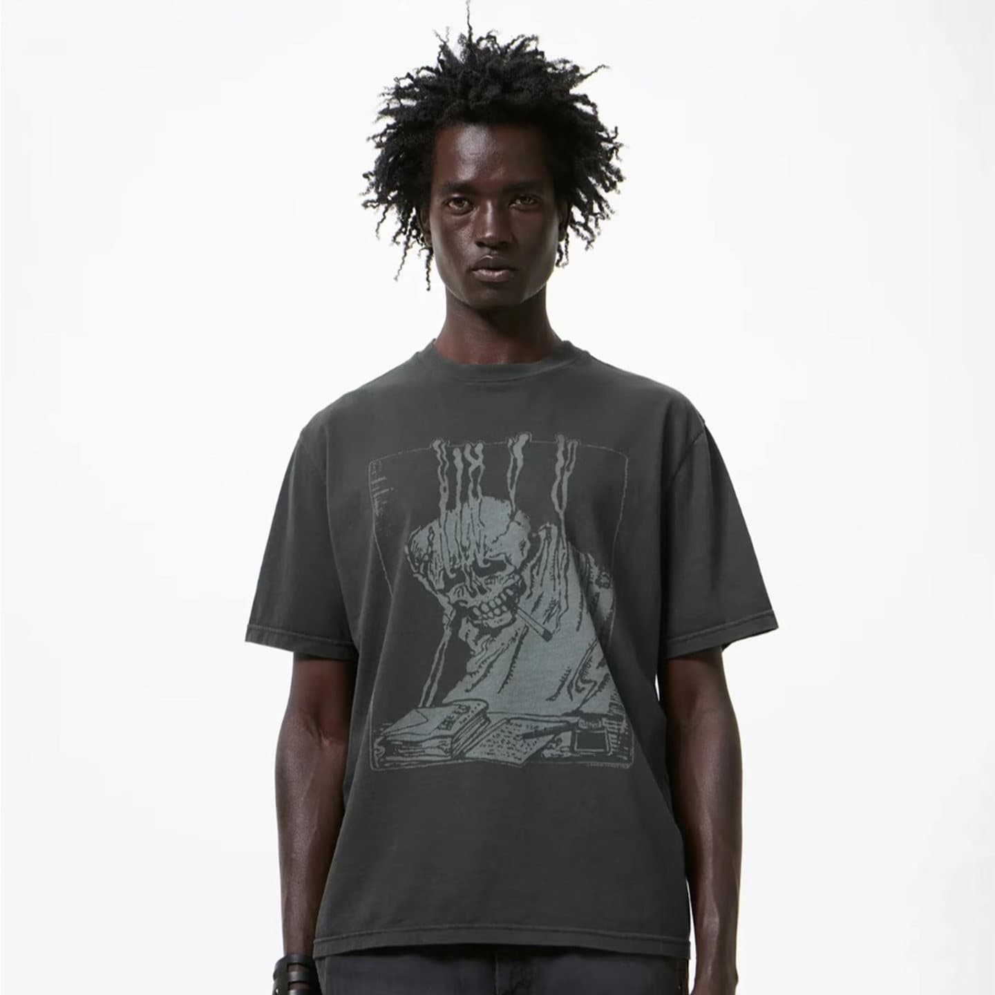OUR LEGACY SS26 American decadent skull logo print retro short-sleeved T-shirt for men and women