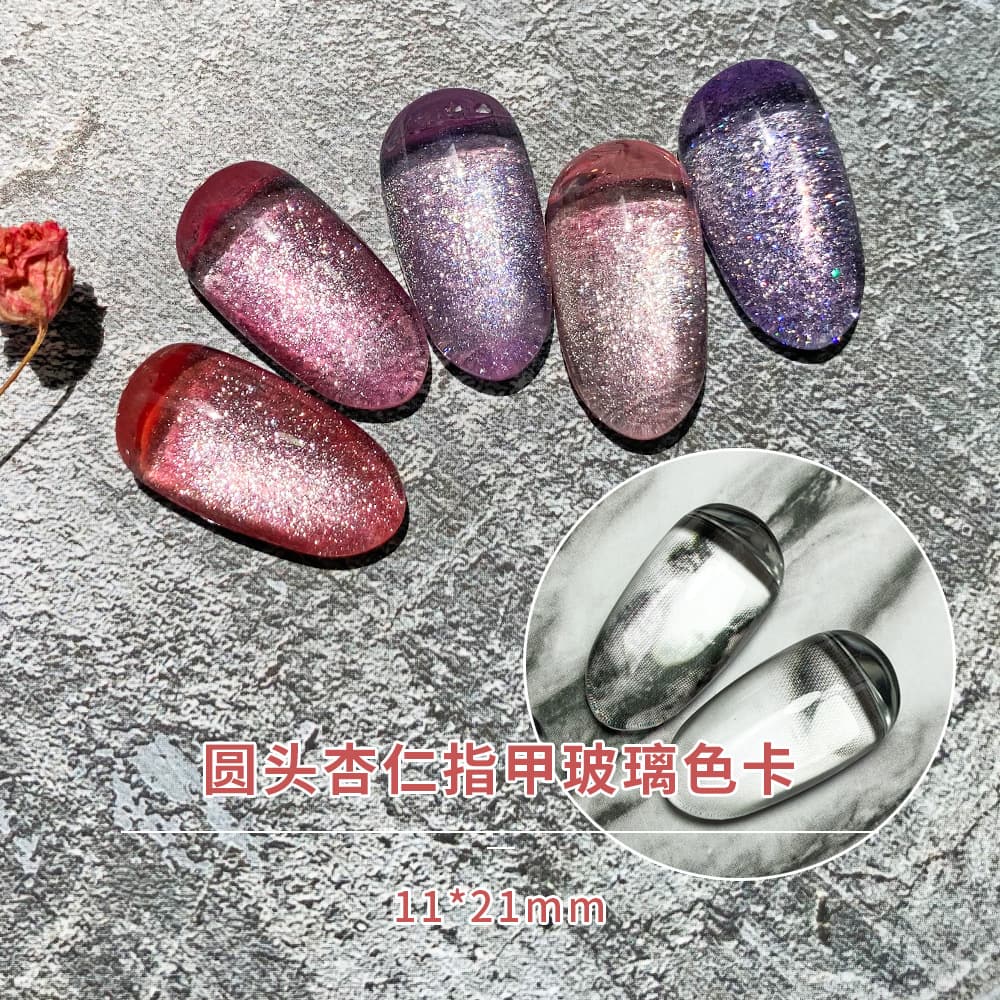 Nail Tip Glass Color Swatch Transparent Glass Color Plate Dot Nail Display Board Gel Polish Swatch Display Card