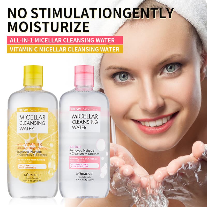 KORMESIC Micellar Cleansing Water, Full English Packaging, Large Capacity, Cross-border Trade