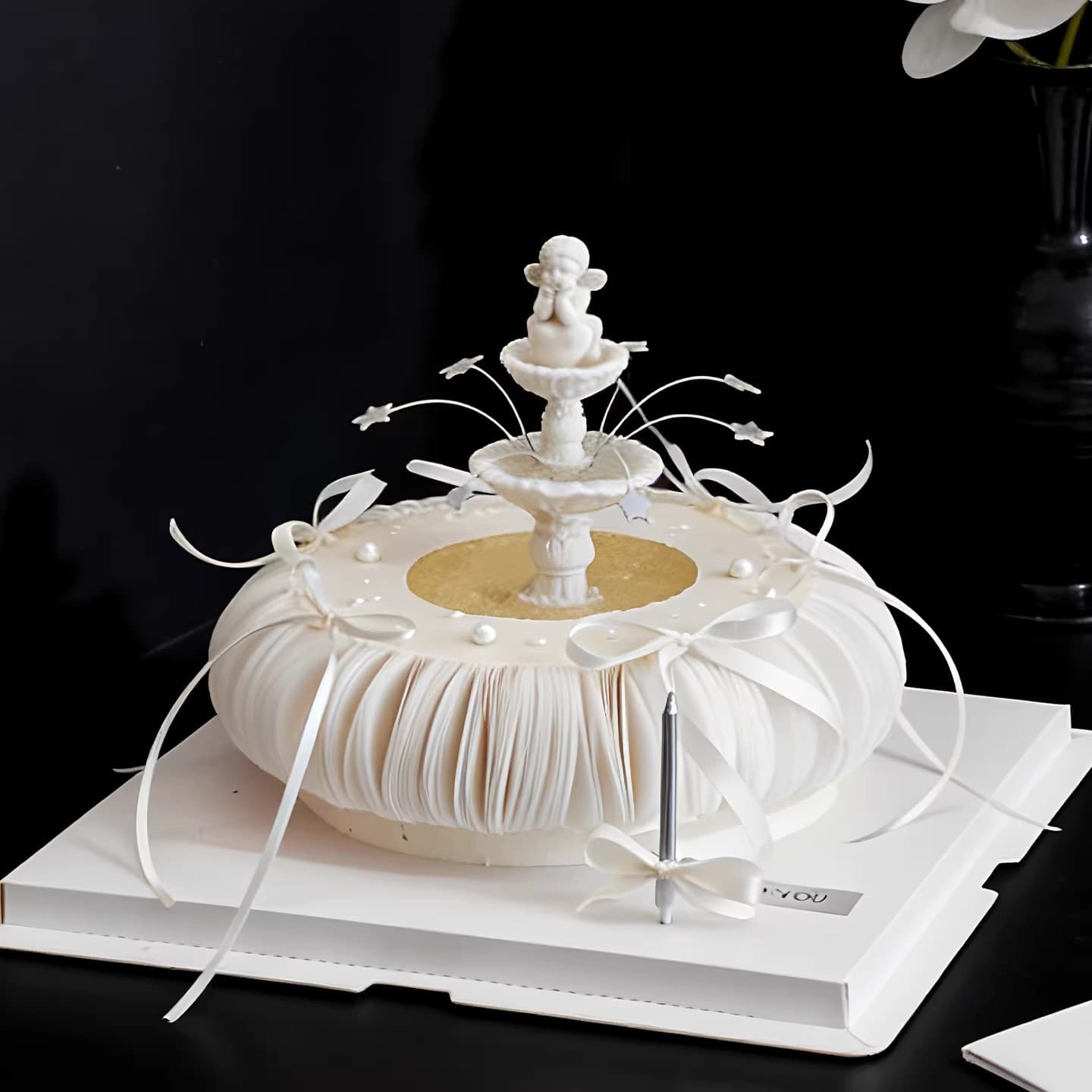 Valentine's Day Trendy Cake Decoration Wafer Paper Round Discs Finished Cutting Tool Cupid Wishing Well Baking Plugin