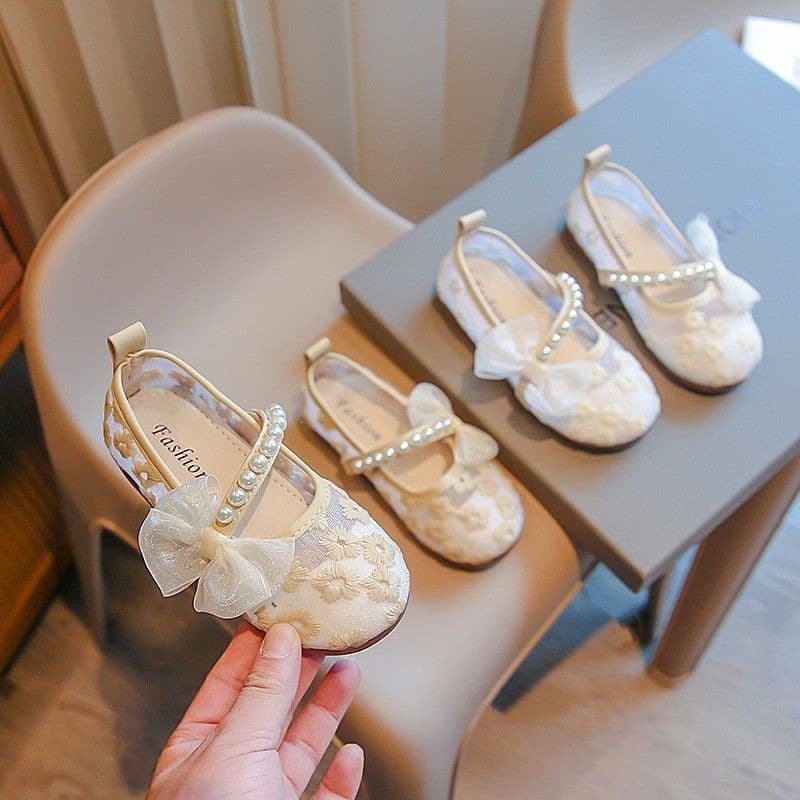 New Summer Cloth Shoes, Sneakers, Girls' Dance Shoes, Children's Shoes, Pearl Sandals, Baby Hanfu Shoes for Little Girls