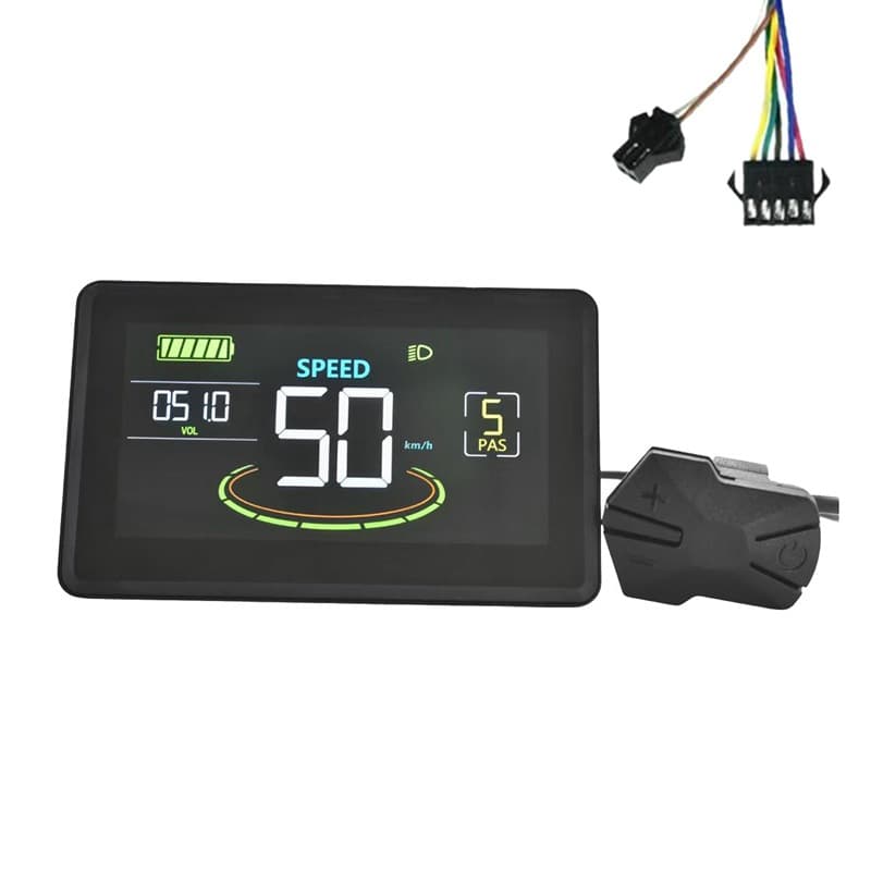 H6C LCD horizontal screen, center-mounted VA color liquid crystal lithium-ion mountain bike instrument display.