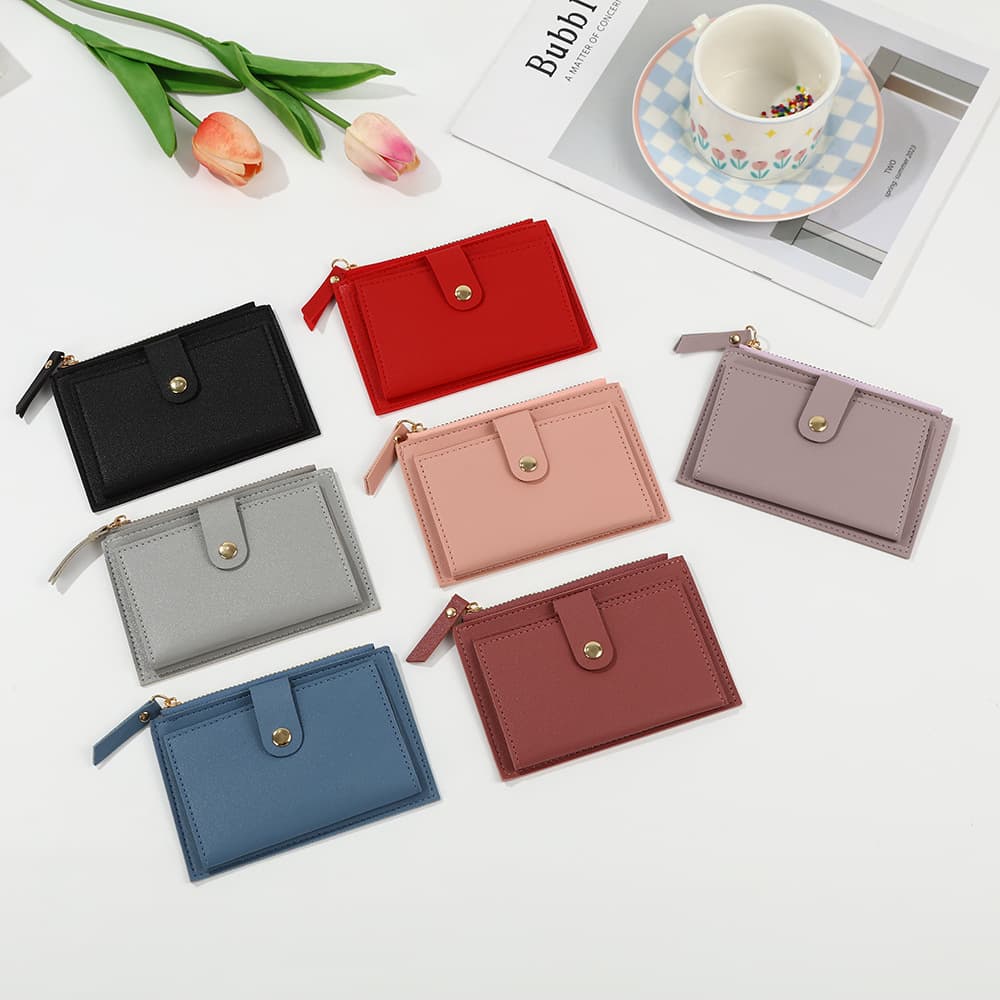 New Cross-Border Women's Short Wallet, Summer Thin, Cute and Simple Student Coin Purse, Niche Design Card Holder