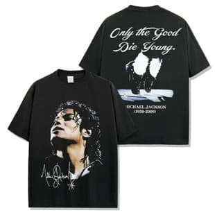 Ouma Cotton Classic Rock Hip Hop Printed Shirt Retro Trendy Loose Casual T-Shirt