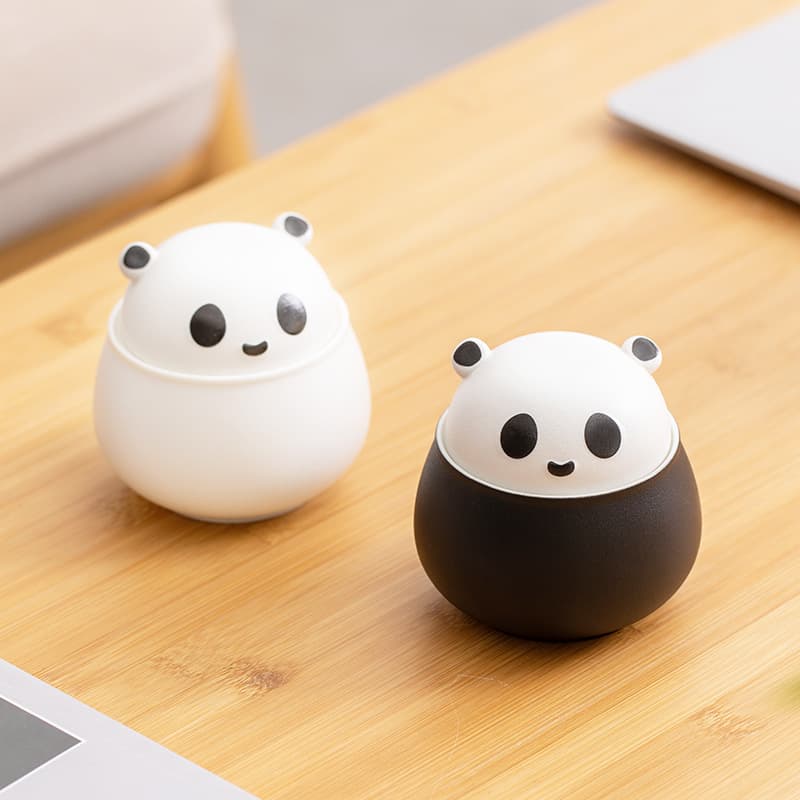 Panda Ceramic Tea Canister Airtight Storage Jar for Tea, Snacks, Candy, Green Tea, Black Tea, Cute Small Jar