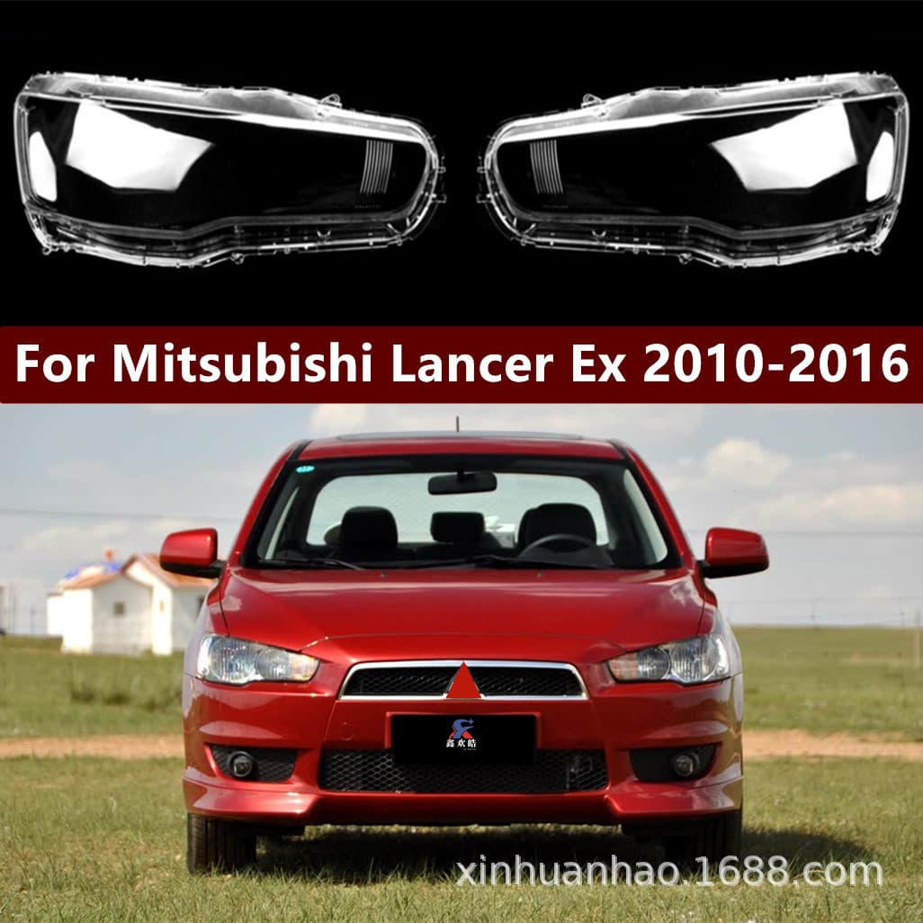 Headlight Lens Cover for 2010-2016 Mitsubishi Lancer Ex, Transparent Headlight Shell Cover