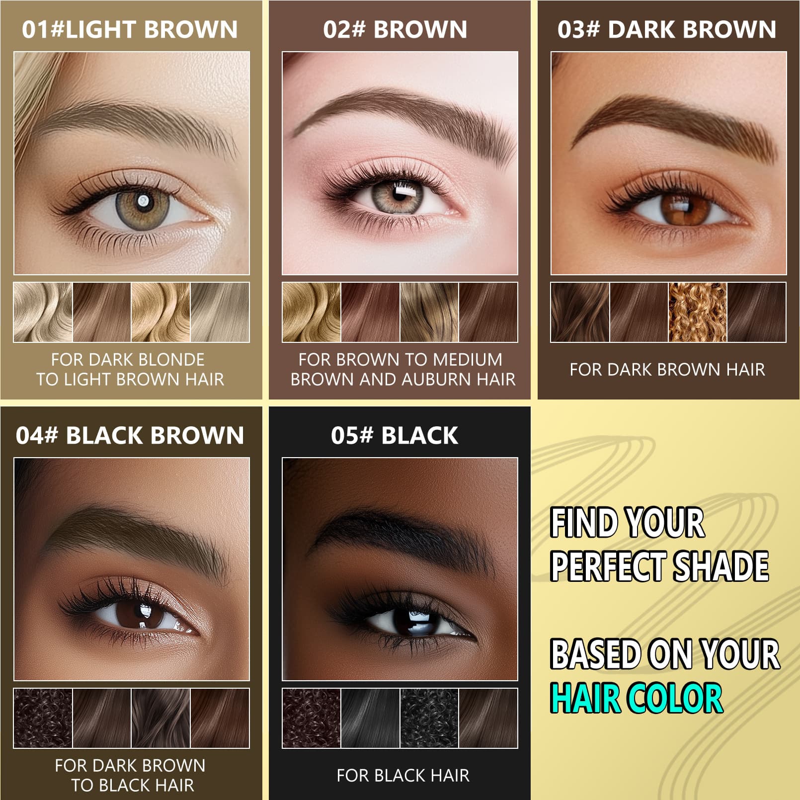 QIC Four-Fork Liquid Eyebrow Pen & Gel Waterproof Sweatproof Smudgeproof Eyebrow Tint Setting Gel Cross-Border Cosmetics
