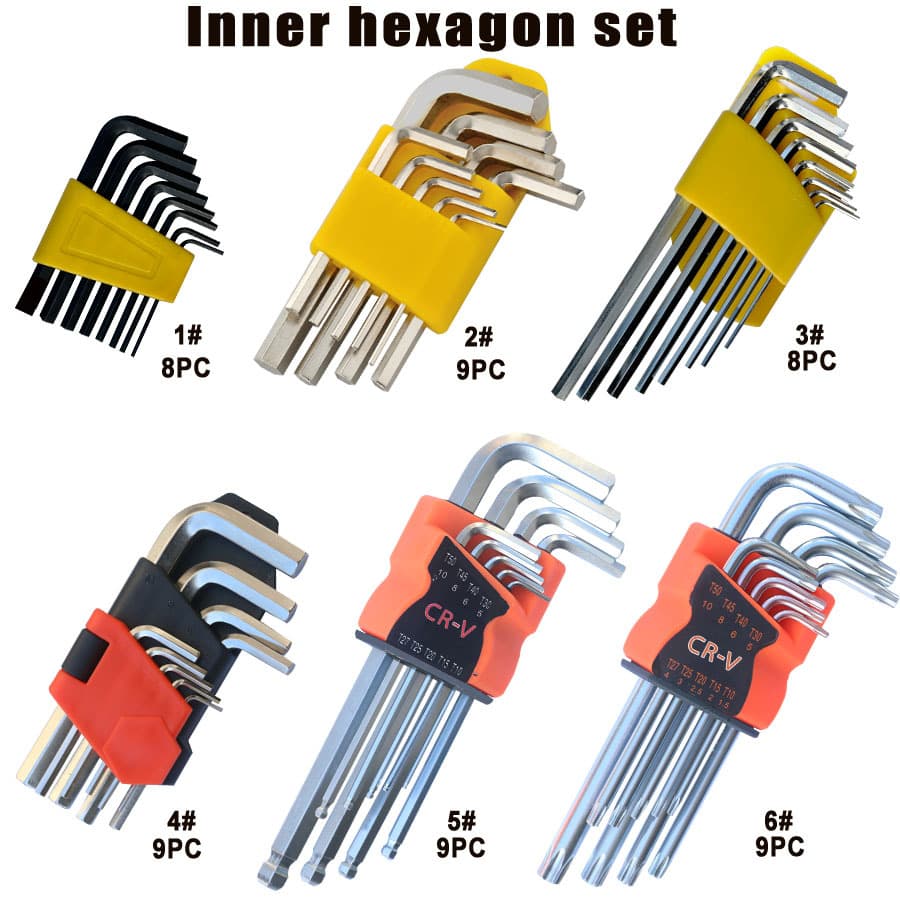 Factory direct sales of various hexagonal wrenches, tool sets, torx wrenches, hand tool sets, cross-border