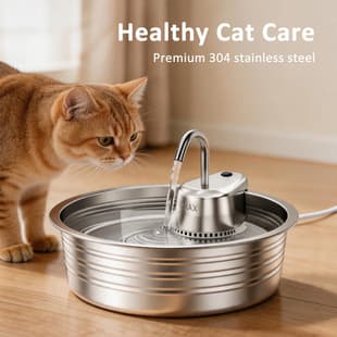 Cross-Border Export 4L Pet Water Fountain Stainless Steel USB Cat Water Fountain Large Capacity Basin Pet Dog Water Dispenser