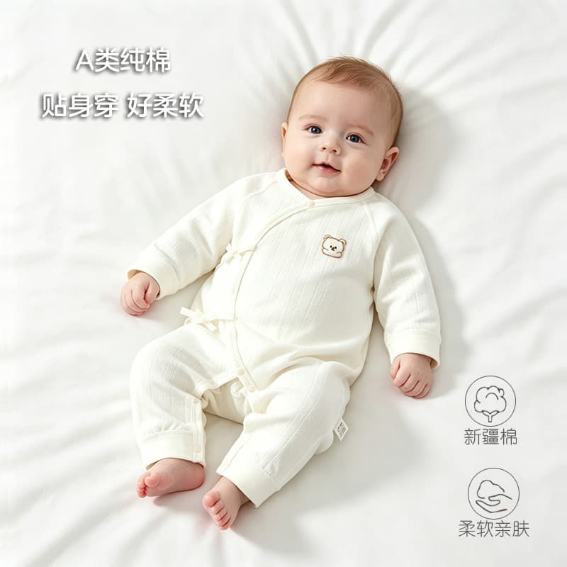 Baby Butterfly Suit All-Season Pure Cotton Class A Butterfly Suit Spring/Autumn Newborn Baby Clothes Anyang Baby Wear