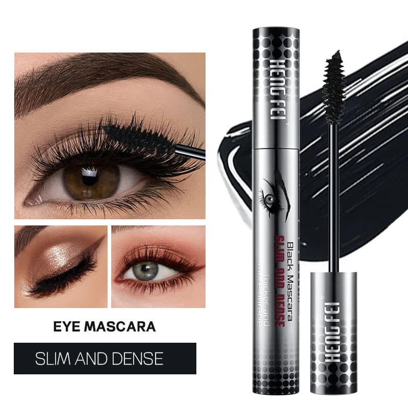 Hengfei 4D Black Mascara Cool Black Long and Thick Waterproof and Sweat-Proof Mascara