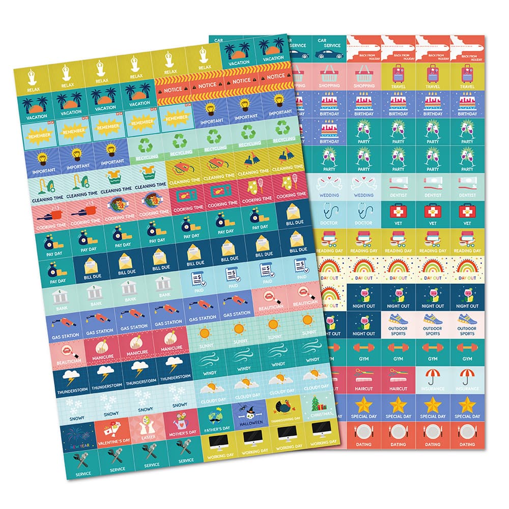 Diary Reminder Stickers Universal Calendar and Diary Reminder Stickers Daily Planner Stickers