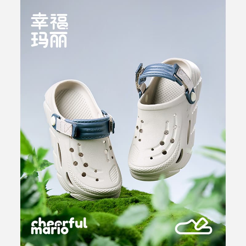 Happy Mary Children's Crocs Sandals Boys Summer Clogs Toe-Covered Parent-Child Casual Slippers Home and Beach Shoes for Big and Middle Kids
