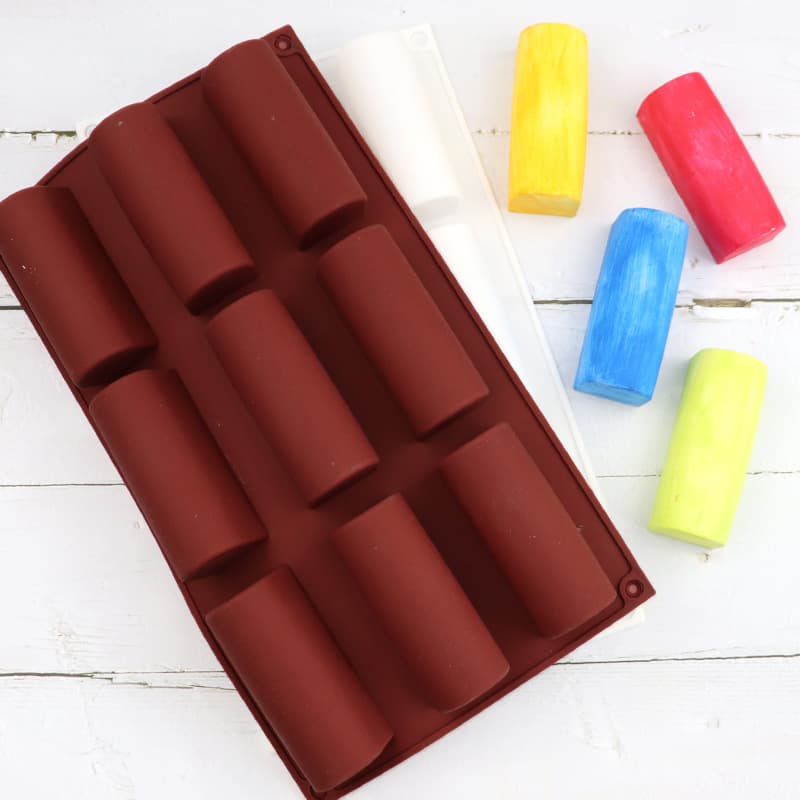 Dobi DIY Home 9-Link Long Strip Silicone Soap Mold, Ice Cream Cake Mold, Silicone Baking Craft Lipstick Tube