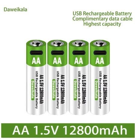 2023 new generation USB portable lithium-ion battery 1.5V AA 12800mAh / lithium-ion battery Sp