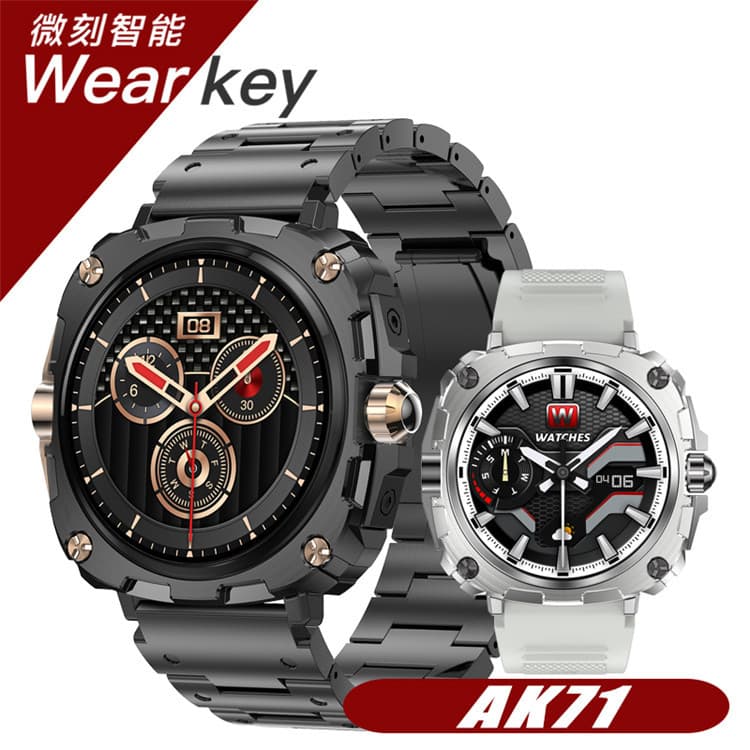 New AK71 Smart Watch 1.43-inch AMOLED Bluetooth Calling Health Monitoring Multi-Sport Modes