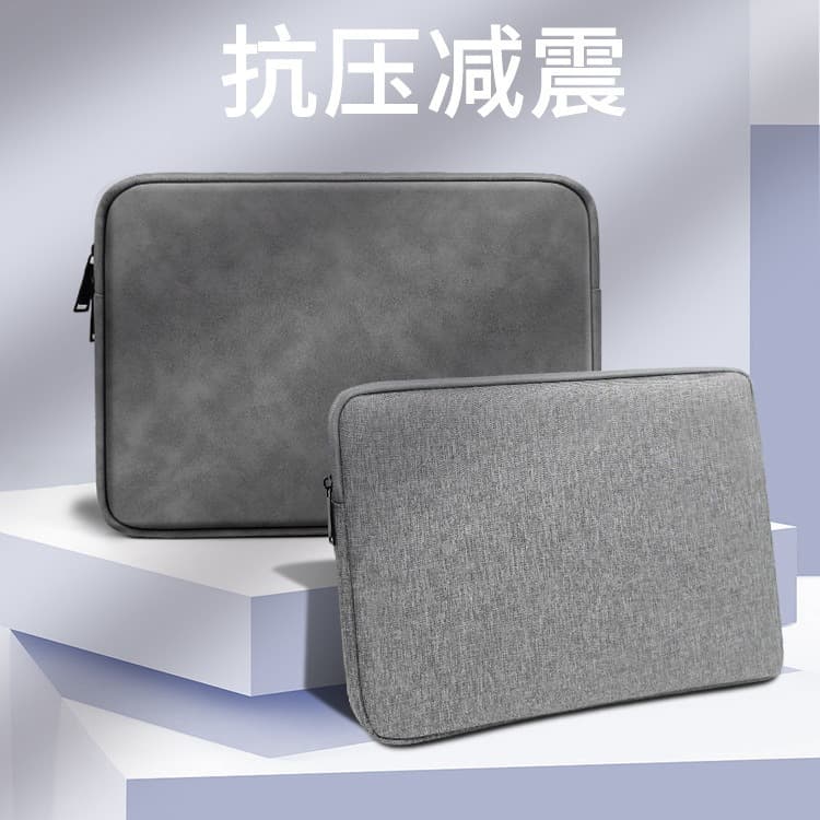 Thickened Faux Fur Lined Laptop Bag Sheep Leather Computer Bag Tablet Case 13.3 Inch Waterproof Shockproof Business Travel