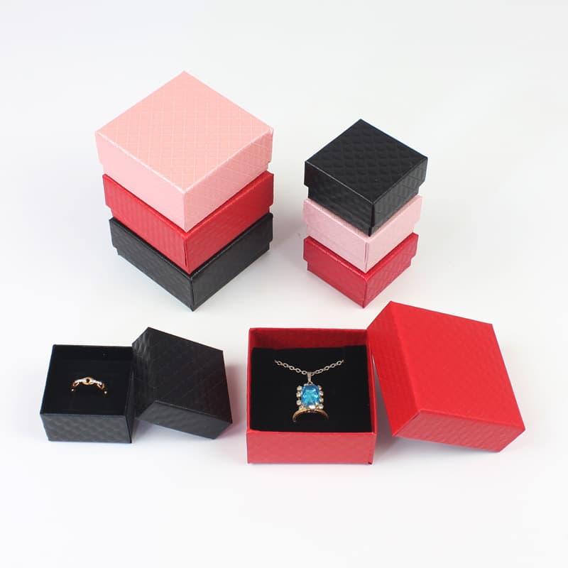 Jewelry Packaging Box Set Paper Earring Necklace Pendant Display Gift Ring Showcasing Storing Rings Earrings Necklaces Pendants