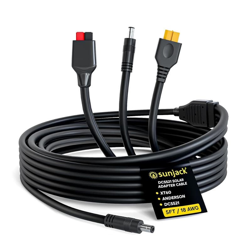Solar Panel Adapter Cable DC5521 to XT60 Anderson DC5521 Energy Storage Connection Wire