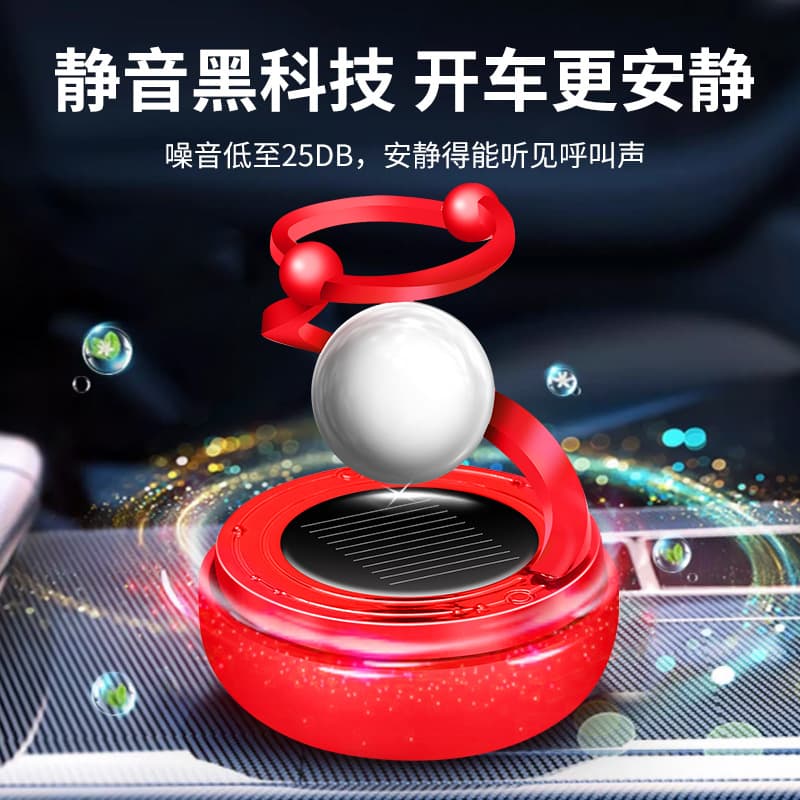 New Car Aroma Diffuser, Star Globe Perfume Holder, Solar-Powered Rotating Floating Ball Perfume Holder