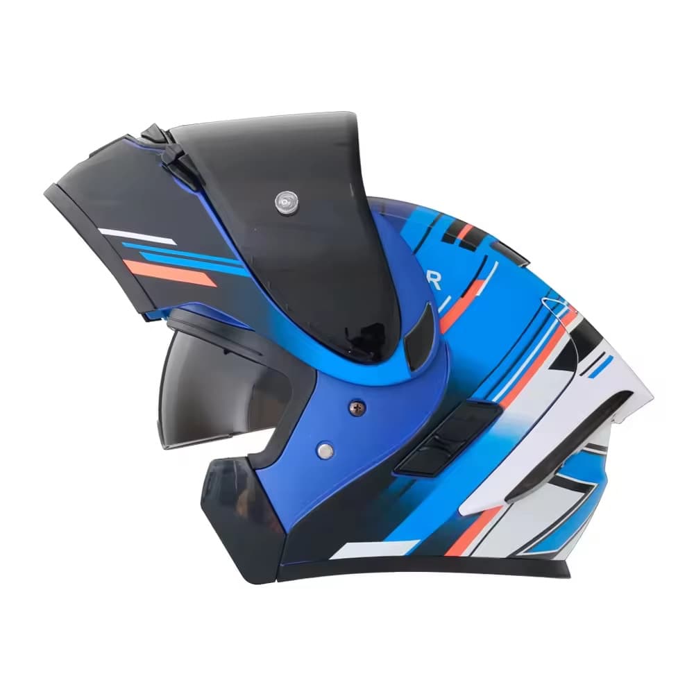 Foreign trade factory cross-border specializes in motorcycle helmets, dual-purpose helmets, dual-purpose helmets, double-mirror helmets with LED taillights DOT, CE