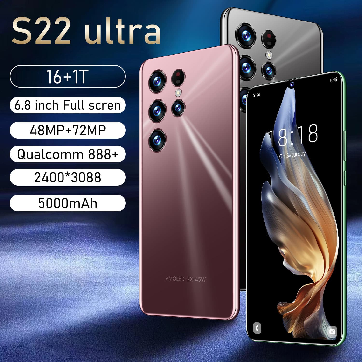 S22 Ultra Smartphone 6.8-inch 16+1TB Low Price 2TB Large Memory Phone Affordable Smartphone