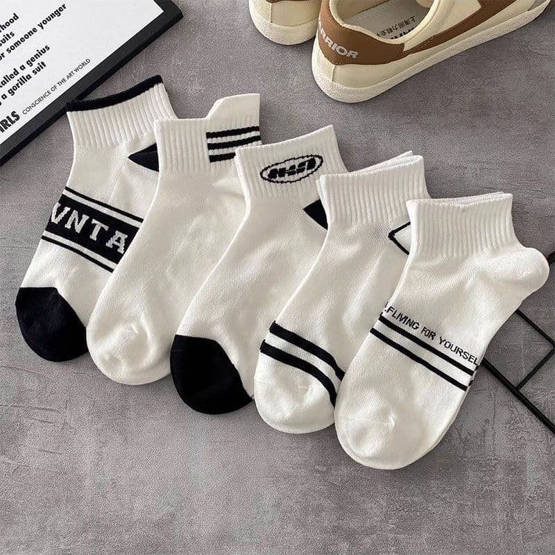 Kids Socks Boys Short Socks Spring Summer Thin Anti-Odor Athletic Socks Mori Style Ins Trendy Versatile Little Boys Boat Socks