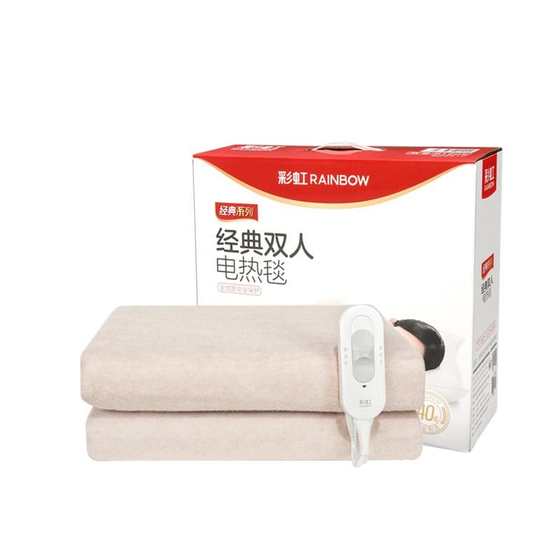 Rainbow brand full circuit safety protection dual-control dual-temperature electric blanket double bed printed 1R1203 1202 electric mattress pad 1