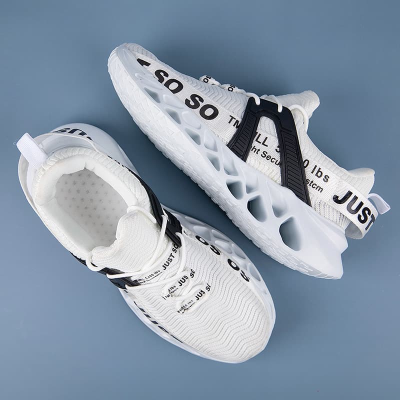 Men's Cross-Border Large Size 46 Blade Breathable Sports Casual Shoes, Anti-Slip Cushioning Running Shoes, Couple Mesh Shoes, Women's Shoes