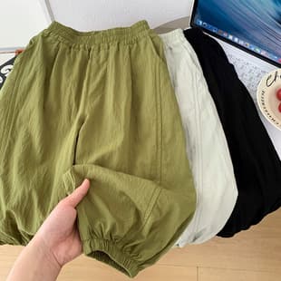 Korean-style Children's Spring and Summer New Lantern Pants, Thin Drawstring Long Pants for Boys, Baby Mosquito-Repellent Loose Pants