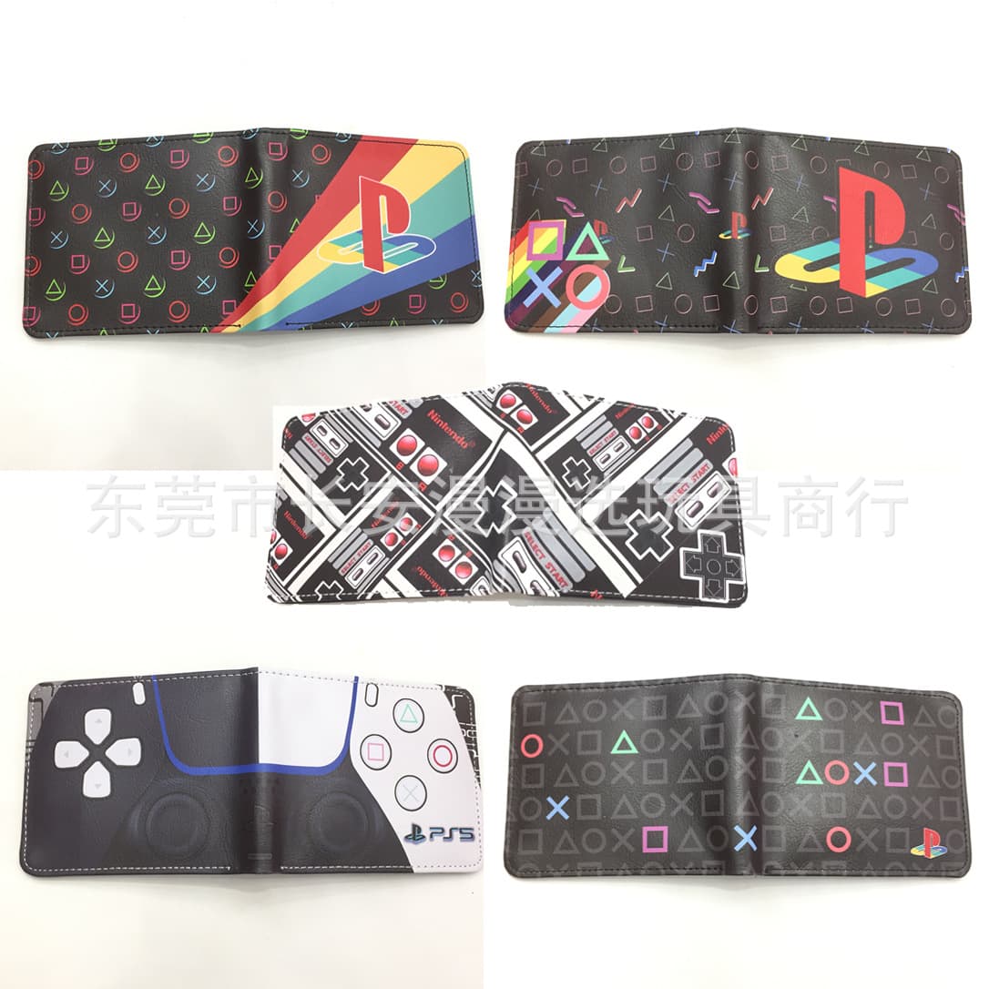 Game Console Play Station Peripheral Wallet Game Controller Nintendo Bifold Creative PU Storage Leather Wallet
