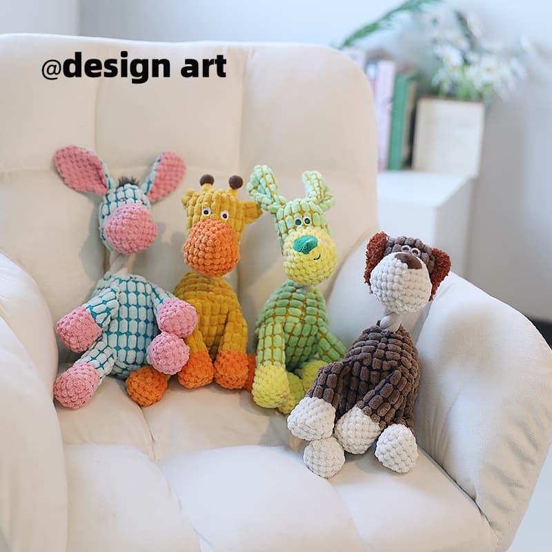 Pet Toy Dog Bite Sound Toy Funny Donkey Durable Chew-Resistant Plush Interactive Dog Bite Sound Toy