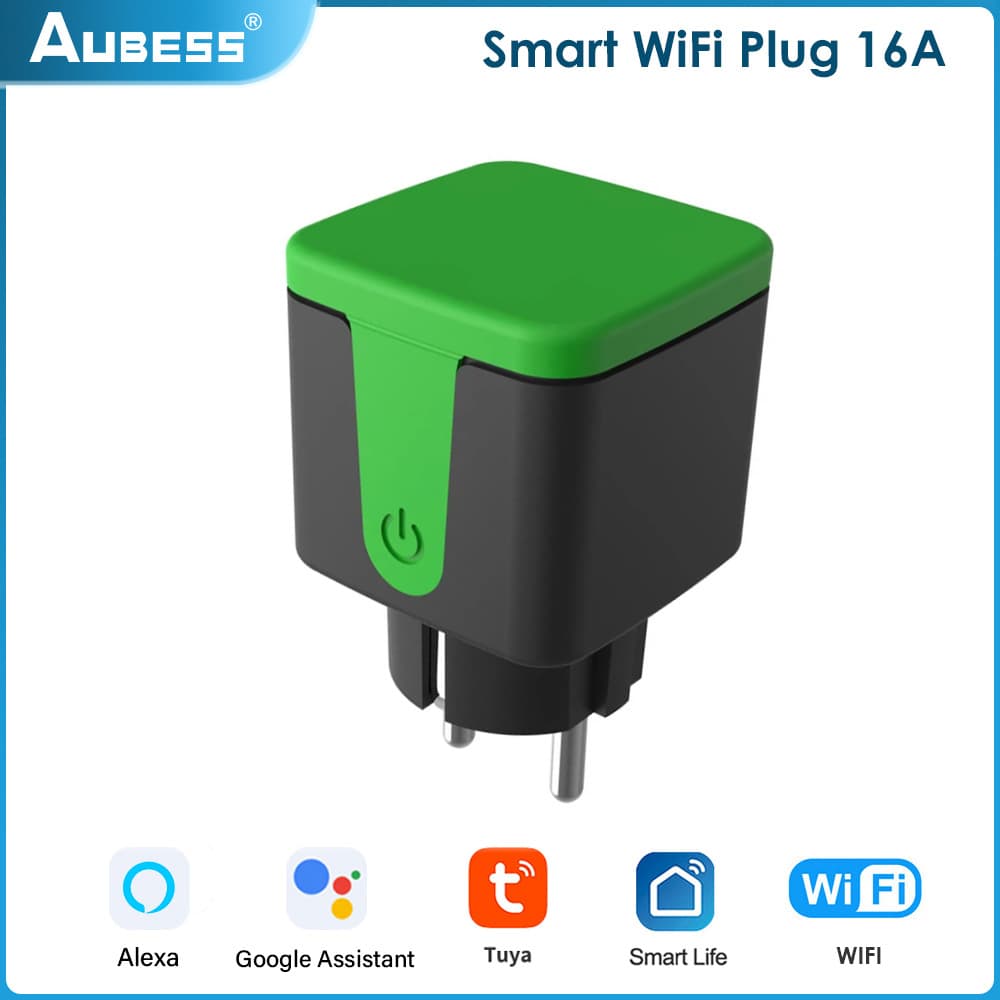 EU Standard Outdoor Waterproof Tuya WiFi Smart Socket Phone Remote Control Smart Home Alexa Voice Waterproof Plug