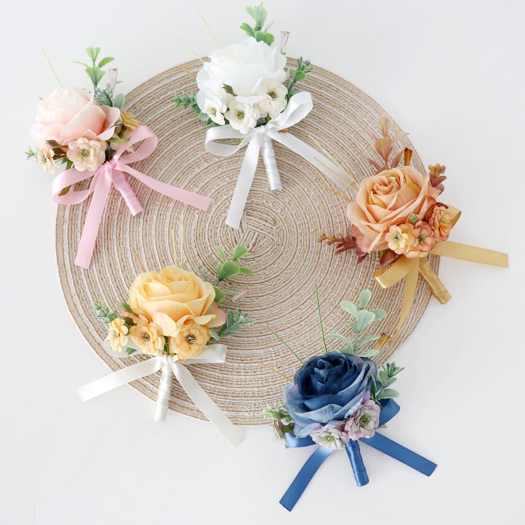 Wedding Supplies Artificial Flowers Business Celebration Opening Guest Corsage Wedding Groom Bride Boutonniere Wedding Fake Floral