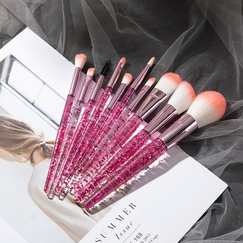 10-Piece Cosmetic Brush Set Eye Shadow Blush Tool Kit Loose Powder Brushes Makeup Application Tools Beauty Care