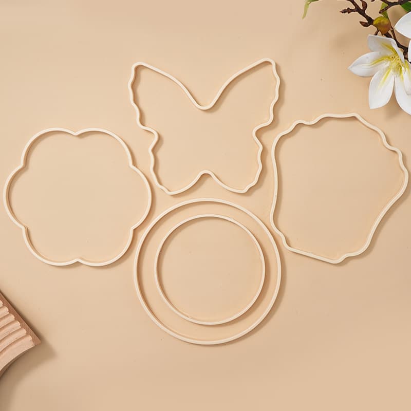 Multi-Spec Shaped Plastic Fan Ring, Bamboo-Style Craft Fan Frame, DIY Fan Ribs, Embroidery Fan Accessories
