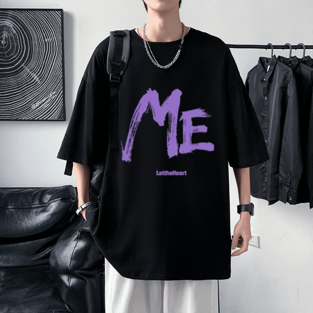 New Summer American Style Plus Size Trendy Versatile Half Sleeve Top Ins Loose Casual Hong Kong Style Short Sleeve T-Shirt