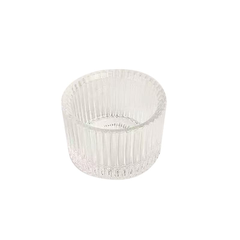 Cross-border Transparent Glass Candle Cup Creative Fine Pattern Candle Holder Amazon Hot-selling Aromatherapy Cup Vintage Tea Light Cup