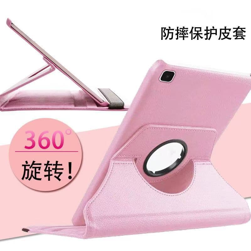 Suitable for Samsung Tab A7 T500/T505 litchi pattern rotating 360° anti-fall leather case protective case full package