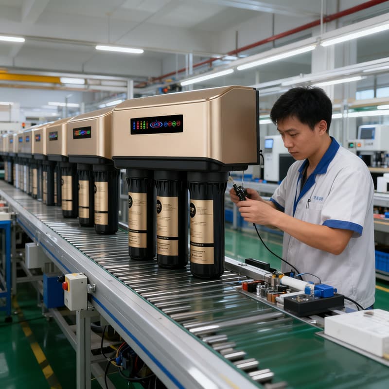 Factory Customized Home Water Purifier, RO Reverse Osmosis Kitchen Pure Water Machine, Under-Sink Direct Drinking System