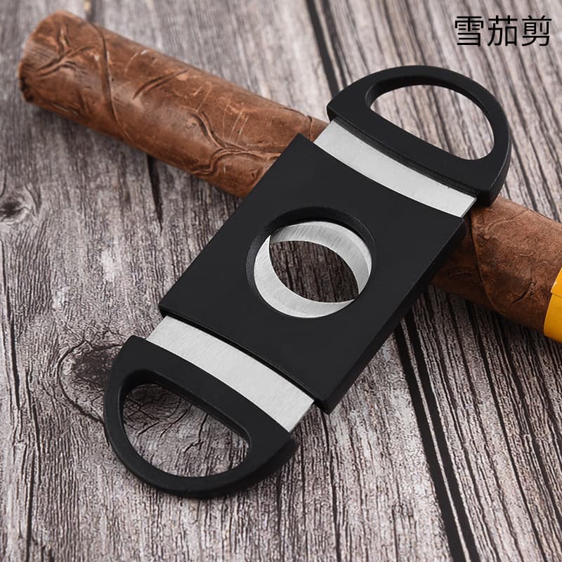 Cigar Cutter Round Head Stainless Steel Sharp Double Blade Cigar Cutter Cigar Tool Cigar Knife Smoking Accessory All Steel